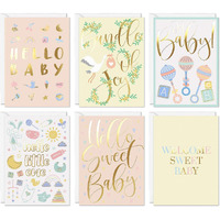 Sweetzer & Orange Unisex Baby Shower Card Girl And Boy Pack. Set Of 24 Boxed Greeting Cards And Envelopes. Baby Shower Cards For Girl And Baby Shower Cards For Boy. 4X5.5