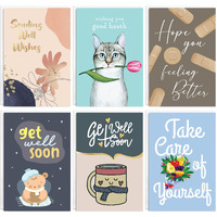 Easykart Bulk Get Well Soon Cards With Envelopes | 18 Get Well Soon Card Assortment With Envelopes,4.5 X 6.75 Size, Hope You Feel Better Cards | Take Care Of Yourself Cards
