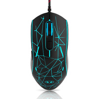 Magegee G6 Wired Gaming Mouse, Ergonomic Usb Optical Mouse With 7 Colors Breathing Led Backlit, 6 Adjustable Speed Levels From 600 To 3200 For Laptop Pc Computer Games & Work, Black