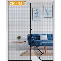 Yotache Magnetic Screen Door Fits Door Size 70 X 79, Screen Size 72 X 80 Strengthened Fiberglass Mesh For Patio Sliding Door