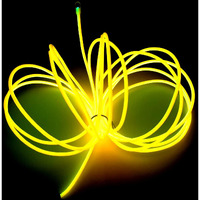 Maxlax El Wire Yellow, 16.4Ft/5M Portable Battery Pack Neon Lights Strip 360