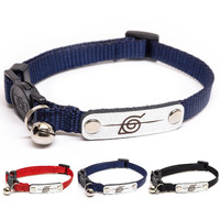 Naruto Cat Collars For Girl Cats, Boy Cats & Small Kitten Collar With Bell | Officially Licensed Naruto Shippuden Hidden Leaf Village Headband Breakaway Cat Collars For Naruto Gifts (Navy, Rogue)