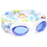 Splash Swim Goggles With Fabric Strap - Blues & Greens Collection- Fun, Fashionable, Comfortable - Adult & Kids Swim Goggles - Dino
