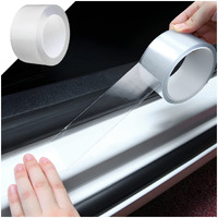 Blau Grun Car Door Entry Guard, Clear Trim Guard/Cover For Car Door Sill, Edge, Rear Bumper, Anti-Collision Protector Film Universal For Most Cars, Vehicles, Suvs (2.7"X197", Transparent)