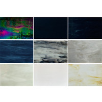 Paljolly 9 Sheets Stained Glass Sheet, 4 X 6 Inch Stained Glass Supplies Glass Pieces Mosaic Tiles Bulk For Crafts, Black White Gray Colors For Glass Hobbyists Projects And Mosaics