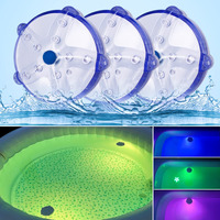 Floating Pool Lights,Color Changing Waterproof Hot Tub Lights,3.3\" Battery Powered Hot Tub Accessories,Magnet Led Pool Lights For Above Ground Pools,Floating Lights For Pond,Bath,Spa,Shower-3Pcs