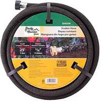 Rocky Mountain Goods Soaker Hose - Heavy Duty Rubber - Saves 70% Water - End Cap Included For Additional Hose Connect - Great For Gardens/Flower Beds - Reinforced Fittings (25-Feet By 5/8-Inch)