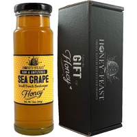 Honey Feast Raw Sea Grape Honey 12 Ounces Unfiltered And Pure Cold Packed And Hand Poured In Florida, Usa