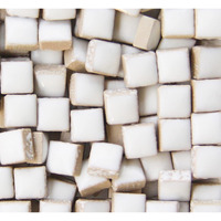 Pinuo&Ke 200 Pieces / 200 G Square Shapes 0.4X0.4 Inch Square Ceramic Mosaic Mosaic Tiles For Crafts, Colorful Stained Glass Pieces For Mosaic Projects - White