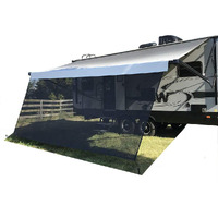 Tentproinc Rv Awning Sun Shade Screen 9' X 9' 3'' - Black Mesh Sunshade Uv Blocker Complete Kits Motorhome Camping Trailer Canopy Shelter - 3 Years Lasting