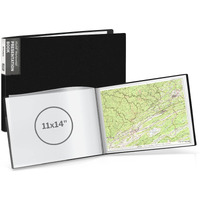 Dunwell Landscape Binder With Sleeves - (11X14, Black), 24-Pocket Large Presentation Book Displays 48 Pages, 11 X 14 Horizontal Sheet Protector, 14X11 Art Portfolio Folder, Kids Artwork Organizer