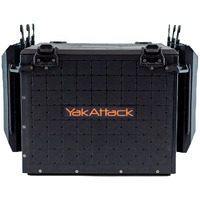 Yakattack Blackpak Pro Kayak Fishing Crate - Includes 6 Attachable Fishing Rod Holders, 16" X 16" - Black
