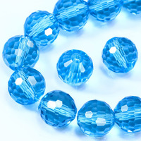 Dowarm 100Pcs 8Mm Crystal Glass Beads For Jewelry Making, Aquamarine Faceted Crystal Beads For Crafts Bracelet Wind Chimes Suncatcher, #5003 Rondelle Spacer Beads, Loose Gemstones