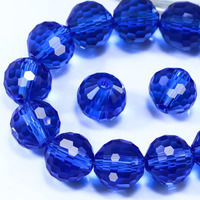 Dowarm 100Pcs 8Mm Crystal Glass Beads For Jewelry Making, Blue Faceted Crystal Beads For Crafts Bracelet Wind Chimes Suncatcher, #5003 Rondelle Spacer Beads, Loose Gemstones