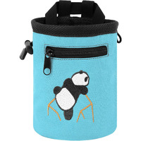 Amc Rock Climbing Panda Design Chalk Bag With Adjustable Belt, Light Blue