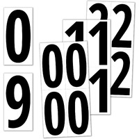 40 Pieces, 6\" - Vinyl Number Stickers, Waterproof Large Stick On Numbers - Black Numbers