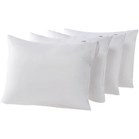 4 Pack Waterproof Down Feather Proof Pillow Protectors With Zipper Queen Size Set Of 4 Protective Covers For 20X30 20X28 Bed Pillows