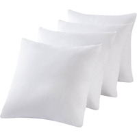 Kingnex 4 Pack Waterproof Feather Proof Pillow Protectors 22X22 Poke Proof Pillow Covers For Square Throw Pillow