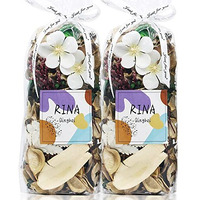 Qingbei Rina Potpourri Bags,Vanilla Scented Potpourri Bowl Filler,White Decorative Dried Flower, Home Fragrance, Vase Filler,8.4 Oz|2 Bags