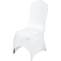 Vevor 50 Pcs White Chair Covers Polyester Spandex Chair Cover Stretch Slipcovers For Wedding Party Dining Banquet Chair Decoration Covers