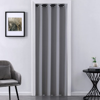 Xtmyi Door Divider Curtain For Doorway,Bedroom Closet Door Cover,Privacy Curtains For Room Divider Garage Balcony Office,80 Inch Length,Light Grey