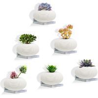 Niubest Small Floating Shelf, 5X5 Inch Wall Mounted Mini Shelf, Rustic Wood Shelf For Bedroom Living Room Bathroom Kitchen Set Of 6 -Vintage Grey