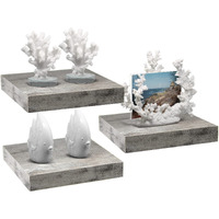 Sorbus Floating Shelves - Hanging Wall Shelves Decoration - Perfect Trophy Display, Photo Frames (Rustic Grey)