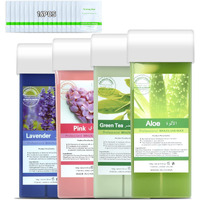 Roll On Wax, Seopri Plant Combination Hair Removal Wax Cartridge, Depilatory Wax Roller Refill, Hair Removal Wax Roller, Wax Cartridge Refill For Body Waxing, Leg And Arms (4 Pack)