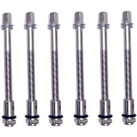 Tuoren 6Pcs Tension Rods Screw With Lug Nuts & O-Rings For Drum Set Parts Hardware M6 X 2-1/2Inch(60Mm)