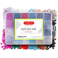 Incraftables Bicone Crystal Beads For Jewelry Making 1200Pcs (24 Colors). Assorted Crystal Glass Beads For Bracelets Making (6Mm). Bulk Faceted Bead Set For Diy Crafts With Elastic String & Organizer