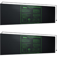 Ipower 2-Pack 48" X 20" Durable Waterproof Seedling Heat Mat Warm Hydroponic Plant Germination Starting Pad, 2 Pack, Black