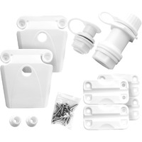 Cooler Replacement Parts Kit, Ice Chest Plastic Hinges, Latch Posts, And Screws, Threaded, And Triple-Snap Drain Plug. The Best Option For Repairing And Replacing Multiple Cooler Parts.