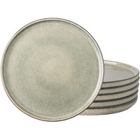 Amorarc Dinner Plates Set Of 6, 10.5 Inch Reactive Glaze Ceramic Plates Set, Microwave, Dishwasher Safe, Scratch Resistant, Modern Large Dinnerware Dishes Set Kitchen Stoneware Plates