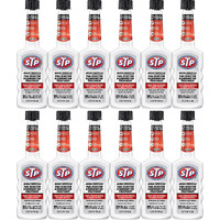 Stp High Mileage Fuel Injector Cleaner And Carburetor Cleaner Treatment, Bottled Lubricant For Upper Cylinder, 5.25 Oz, 12 Count, Stp