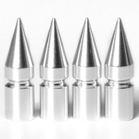 Circuit Performance Vc6 Series Silver Aluminum Spiked Valve Stem Caps (Set Of 4)