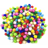 Kbraveo 1500Pcs 1/2" Glitter Poms Sparkle Balls For Craft,Multicolored Glitter Poms