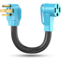 Circlecord 4 Prong Nema 14-30P To 14-50R Ev Charger Adapter Cord Compatible With Tesla Model 3/S/X/Y, 30 Amp Dryer To 50 Amp Ev For Leave 2 Charging, Etl Listed