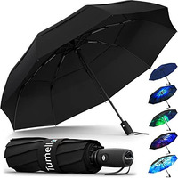 Tumella Unbreakable Windproof Travel Umbrella (Light, Beautiful & Superior), 2023 Ultra-Flex Tech, Compact, Small, Portable, Automatic, Strong, Durable, Premium Grip, Vibrant Designs, Folding Umbrella