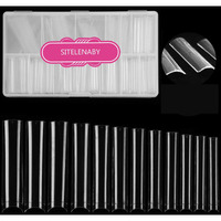 No C Curve 3Xl Square Nail Tips-Clear Acrylic Nails Square Shape Nail Tips Sitelenaby 360 Pcs Flattened Half Cover False Nails For Nail Salons And Diy French Abs Nail Art Tips 12 Size