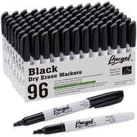 Dry Erase Markers Bulk, Lazgol 96 Pack Black Dry Erase Markers Chisel Tip, Low Odor Whiteboard Markers For School, Office Supplies, Perfect For Writing On White Board, Mirror,Calender