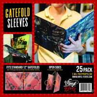 Gatefold Outer Lp Sleeves For 12 Inch Vinyl Record Storage | 3 Mil Thick Poly Clear Record Sleeves With Easy Access To Records In Vinyl Albums | Plastic Sleeve Protector (25 Pack)