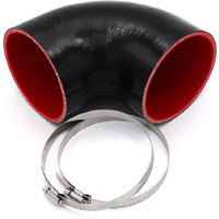 Tuolauthon 90 Degree Elbow Coupler Hose,Length 4Inch(102Mm),4-Ply Reinforced, Id 4Inch(102Mm) With 2Pcs Clamps For Turbo/Intercooler/Intake Piping Coupler