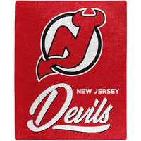 Northwest Nhl New Jersey Devils Unisex-Adult Raschel Throw Blanket, 50" X 60", Signature