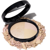 Laura Geller New York Baked Natural Glow Highlighter Palette Quad, 4 Illuminators For Face & Eyes