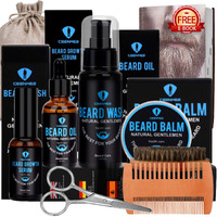 Beard Grooming Kit With Beard Oil Beard Wash Beard Balm Beard Growth Serum Unique Gifts Beard Growth Kit For Boyfriend