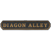 Open Road Brands Harry Potter Diagon Alley Horizontal Wood Wall Decor - Fun Harry Potter Sign For Bedroom Or Movie Room