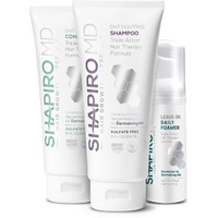 Shapiro Md Natural Hair Kit For Thicker, Fuller, Healthier Looking Hair - Including Shampoo, Conditioner, And Leave-In Daily Foam (1 Month Supply)
