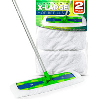 Vanduck X-Large Reusable 100% Cotton Mop Pads Compatible With Swiffer Xl, 2-Pack (Mop Is Not Included)