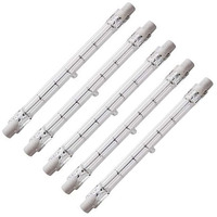 Ctkcom 300-Watt 4.7-Inch T3 Halogen Bulbs(5 Pack) - J Type 118Mm Double Ended Halogen Bulbs R7S Double Ended Filament Flood Lights Quartz Tube Lamps 120V,5 Pack
