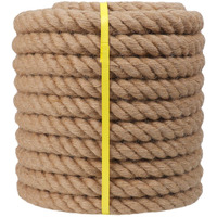 Manila Rope (1.5 In X 100 Ft) Jute Rope Thick Hemp Rope For Docks, Railing, Climbing, Decorating